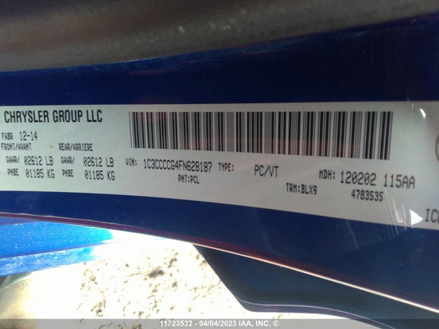 1C3CCCCG4FN628187 Chrysler 200 C