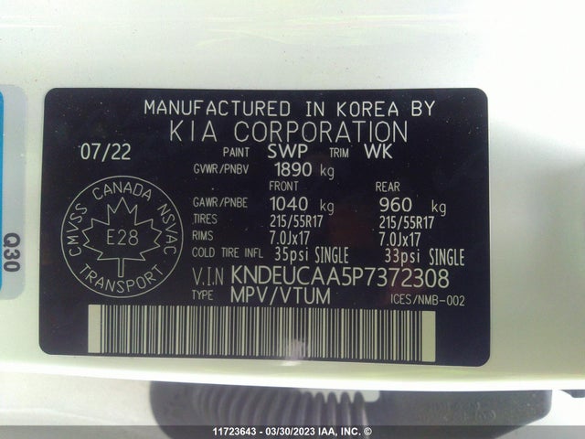 KIA SELTOS S 2023 KNDEUCAA5P7372308 Image 10