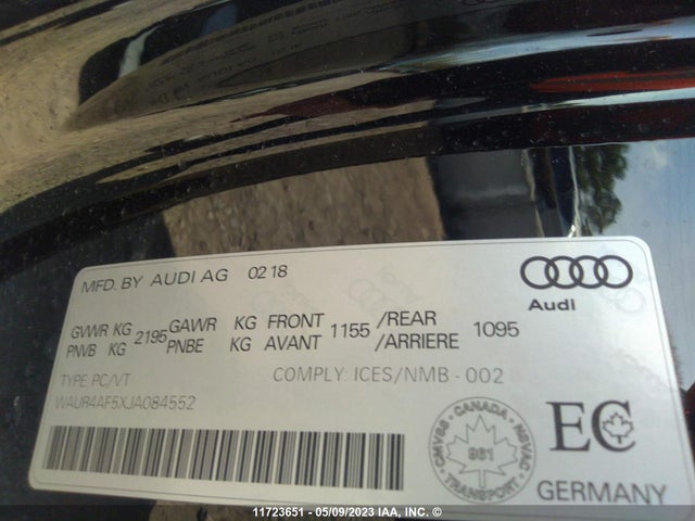 WAUR4AF5XJA084552 Audi S5 Prestige