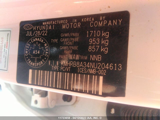 Hyundai VENUE 2022 KMHRB8A34NU204613 Image 10