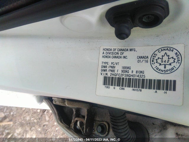 Honda Civic Lx 2016 2HGFC2F59GH014325 Image 9