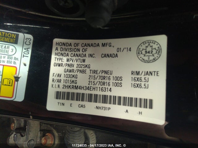 Honda CR-V LX 2014 2HKRM4H34EH116314 Image 11