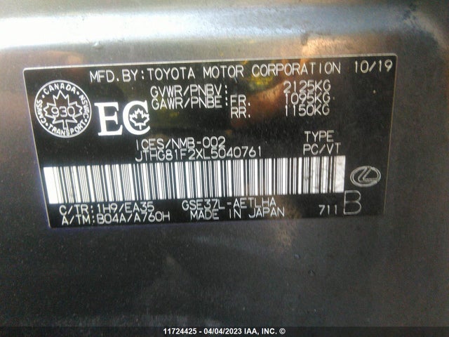 JTHG81F2XL5040761 Lexus Is 300 F-sport