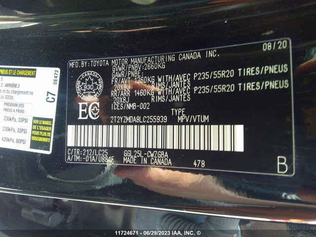 2T2YZMDA8LC255939 Lexus Rx Rx 350