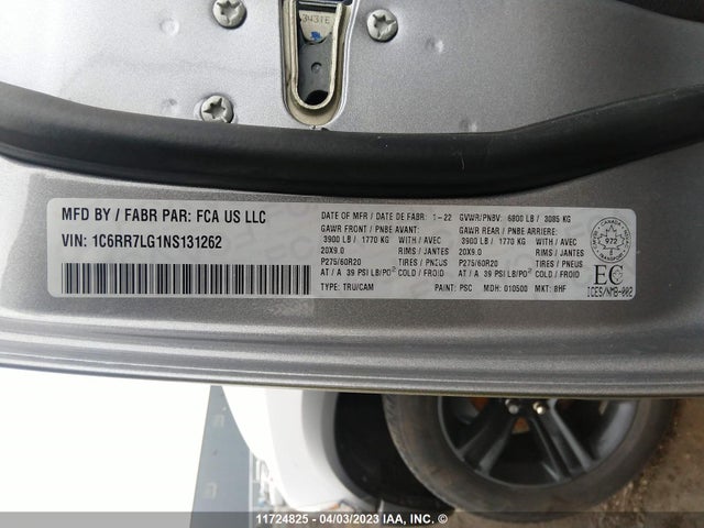 1C6RR7LG1NS131262 RAM 1500 Classic Warlock