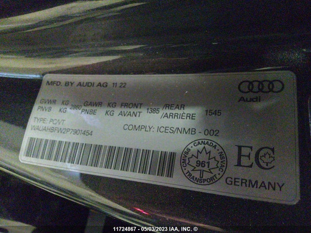 WAUAHBFW2P7901454 Audi Rs E-tron Gt