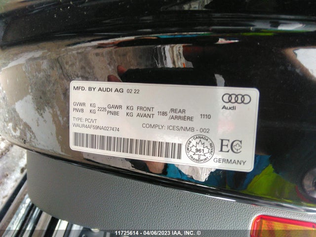 WAUR4AF59NA027474 Audi S5 Prestige