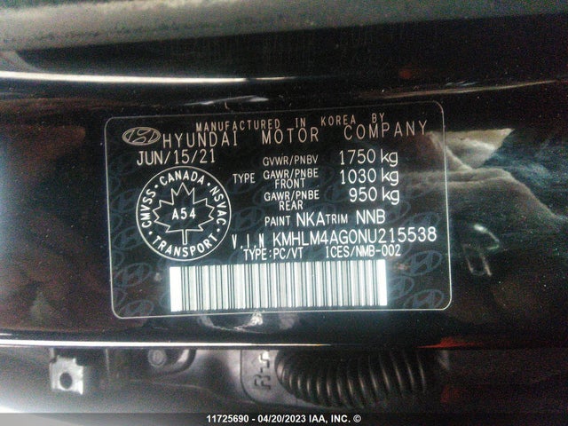 Hyundai ELANTRA SEL 2022 KMHLM4AG0NU215538 Image 9