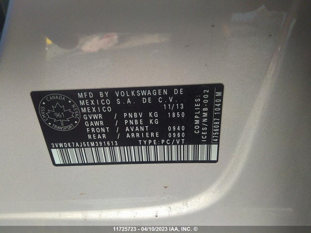 Volkswagen JETTA SE 2014 3VWDK7AJ5EM391613 Image 11