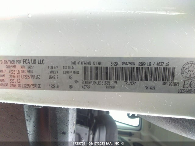 3C6TRVDG4LE131605 RAM Promaster 2500 2500 High