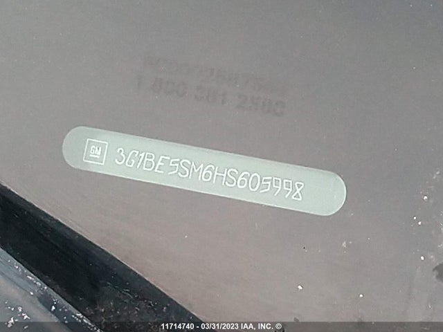 Chevrolet CRUZE LT 2017 3G1BE5SM6HS605998 Image 9