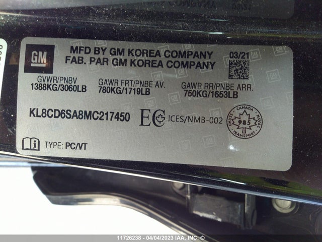Chevrolet SPARK 1LT 2021 KL8CD6SA8MC217450 Image 9