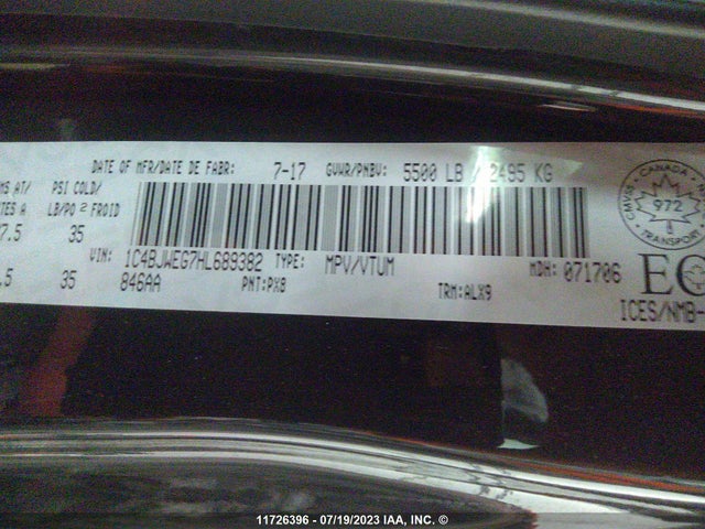1C4BJWEG7HL689382 Jeep Wrangler Unlimited Sahara