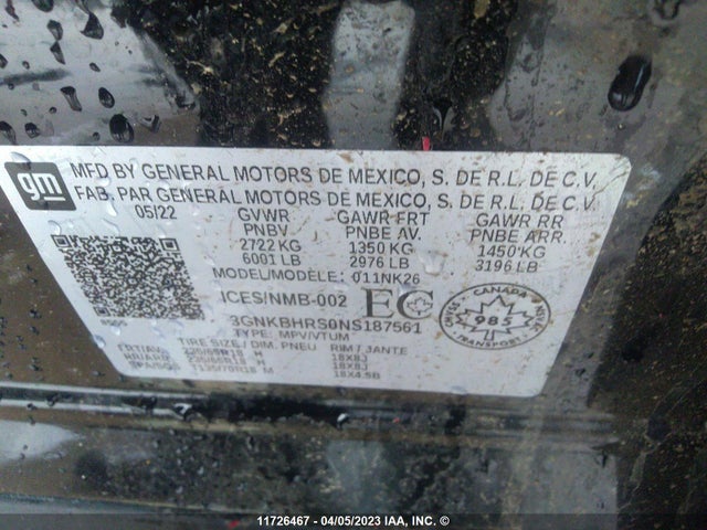 Chevrolet BLAZER 2LT 2022 3GNKBHRS0NS187561 Image 9