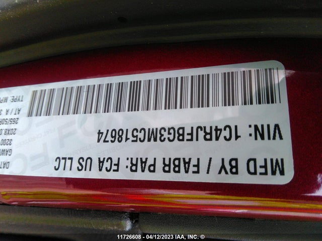 1C4RJFBG3MC518674 Jeep Grand Cherokee Limited