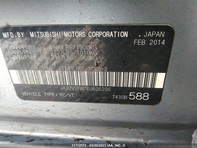 JA32V2FW7EU605200 Mitsubishi Lancer Se