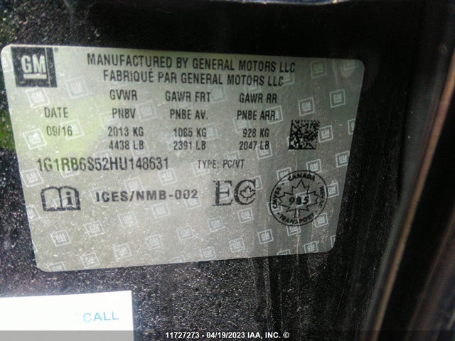 Chevrolet Volt Premier 2017 1G1RB6S52HU148631 Image 9