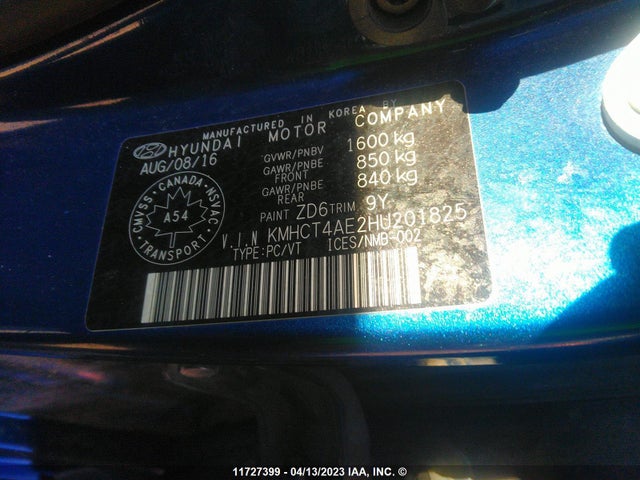 Hyundai ACCENT SE 2017 KMHCT4AE2HU201825 Image 11
