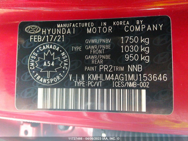 Hyundai ELANTRA SEL 2021 KMHLM4AG1MU153646 Image 11