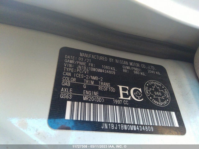 Nissan QASHQAI 2021 JN1BJ1BW0MW434809 Image 10