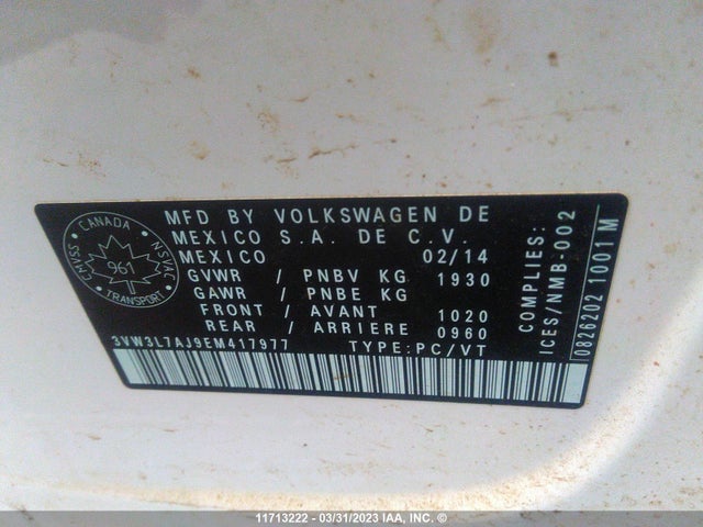 Volkswagen JETTA TDI 2014 3VW3L7AJ9EM417977 Image 9