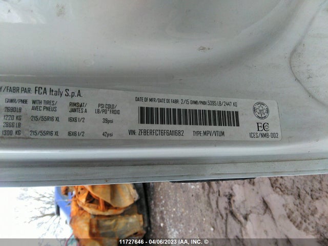 ZFBERFCT6F6A11682 RAM Promaster City Tradesman