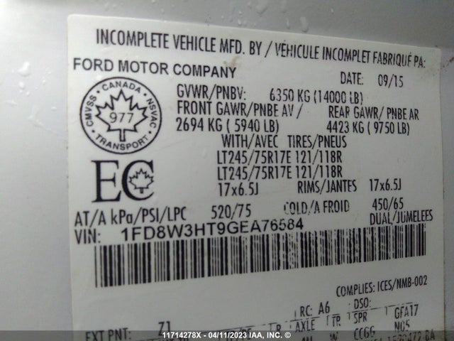 Ford F350 2016 1FD8W3HT9GEA76584 Image 10