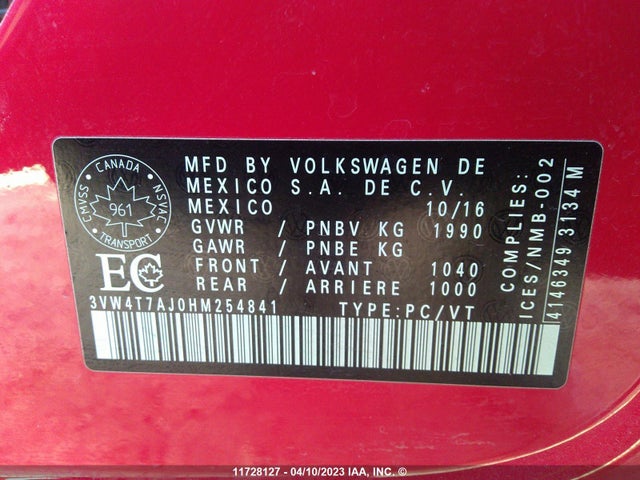 3VW4T7AJ0HM254841 Volkswagen JETTA GLI