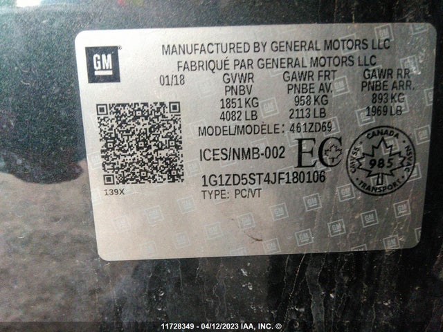 Chevrolet MALIBU LT 2018 1G1ZD5ST4JF180106 Image 11