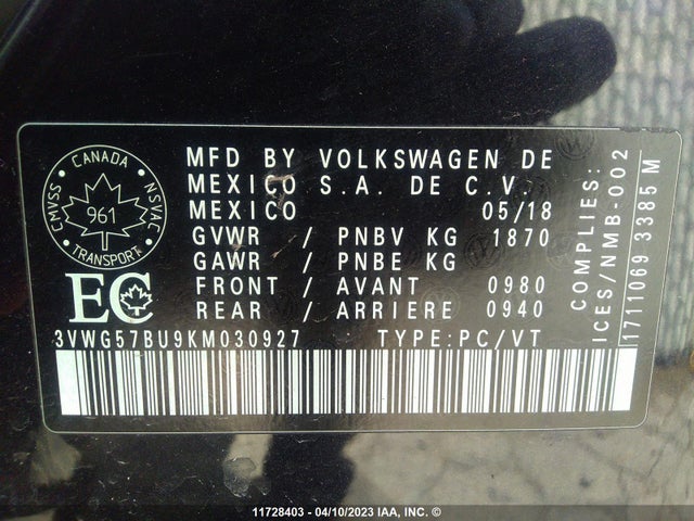 Volkswagen Jetta Sel Premium 2019 3VWG57BU9KM030927 Image 9