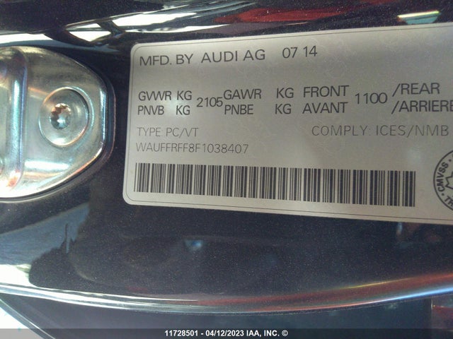 WAUFFRFF8F1038407 Audi A3