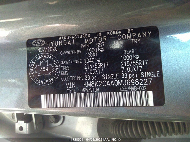 Hyundai Kona Sel 2021 KM8K2CAA0MU698227 Image 10