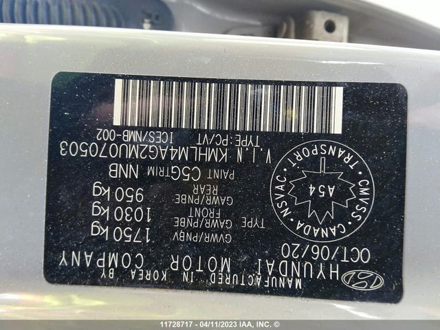 Hyundai ELANTRA SEL 2021 KMHLM4AG2MU070503 Image 11