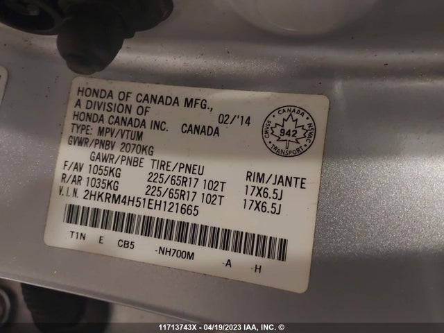 Honda CR-V EX 2014 2HKRM4H51EH121665 Image 10