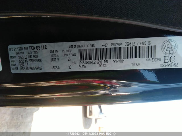 1C4BJWEG2HL611091 Jeep TJ