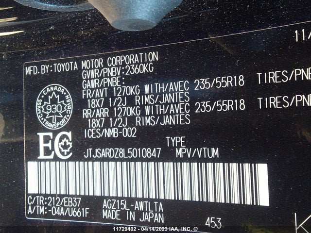 JTJSARDZ8L5010847 Lexus Nx 300 F-sport