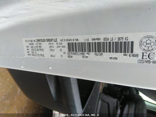 RAM Promaster 1500 1500 Standard 2014 3C6TRVAG0EE114985 Image 10