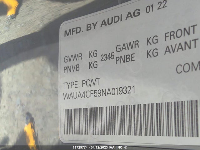 WAUA4CF59NA019321 Audi S5 PREMIUM