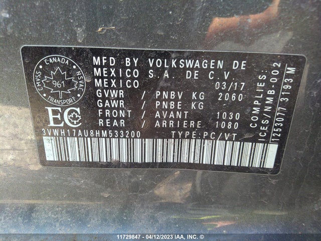 3VWH17AU8HM533200 Volkswagen Golf Alltrack S/se/sel