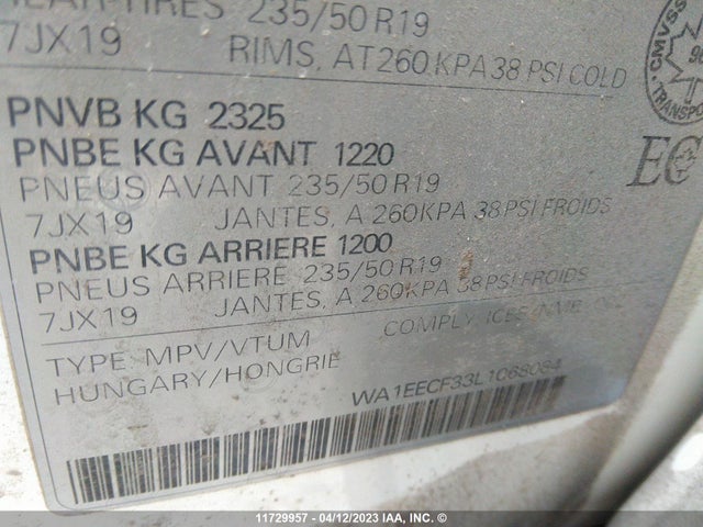WA1EECF33L1068084 Audi Q3 Premium Plus S-line
