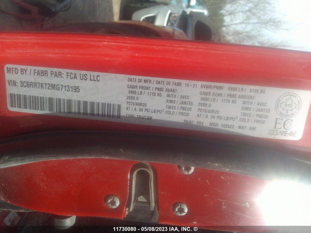 RAM 1500 Classic Tradesman 2021 3C6RR7KT2MG713195 Image 9