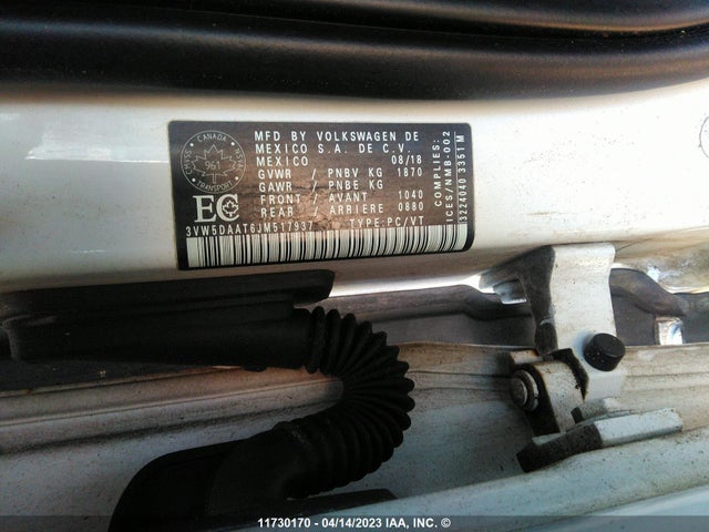 Volkswagen Beetle S/se/coast 2018 3VW5DAAT6JM517937 Image 11