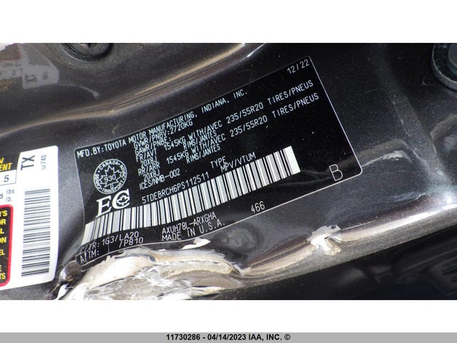 Toyota Highlander Hybrid Platinum 2023 5TDEBRCH6PS112511 Image 9