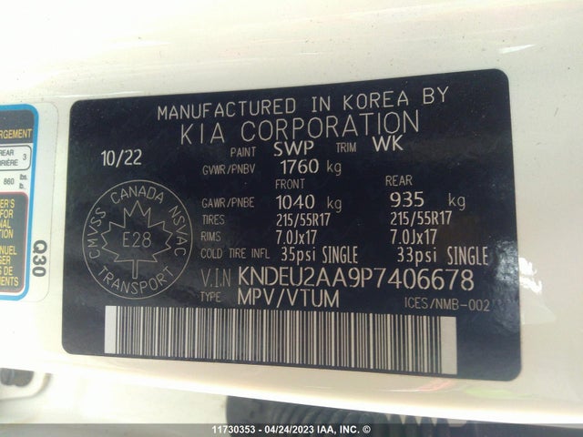 KIA SELTOS S 2023 KNDEU2AA9P7406678 Image 9