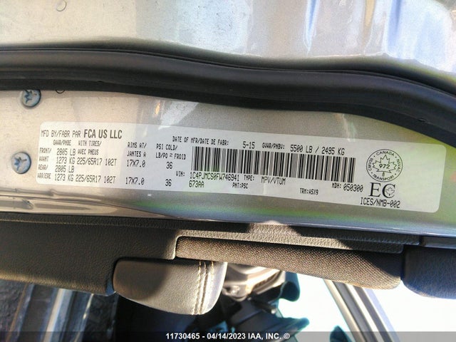 1C4PJMCS0FW746941 Jeep Cherokee Latitude