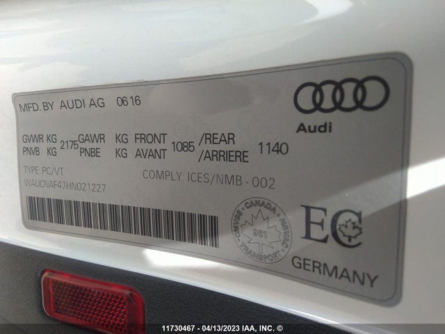 WAUCNAF47HN021227 Audi A4 Technik
