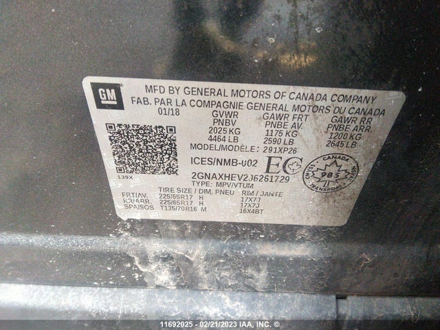 Chevrolet EQUINOX LS 2018 2GNAXHEV2J6261729 Image 9