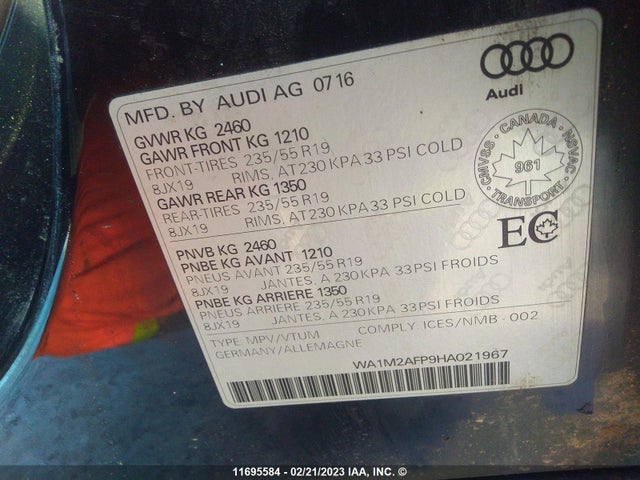 WA1M2AFP9HA021967 Audi Q5 Premium Plus