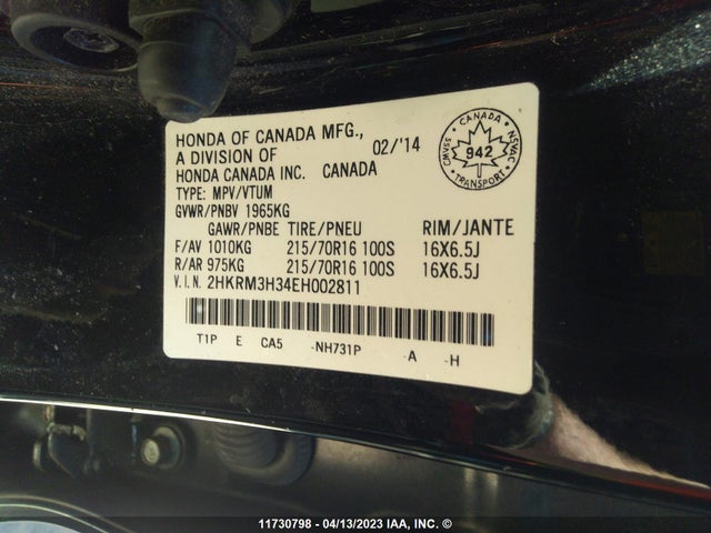 Honda CR-V LX 2014 2HKRM3H34EH002811 Image 9