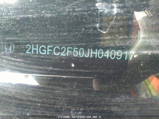 Honda Civic Lx 2018 2HGFC2F50JH040917 Image 9